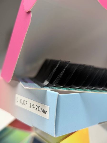 Екстра довгі чорні вії MIRADA L 0.10 14&ndash;20 мм 093 фото