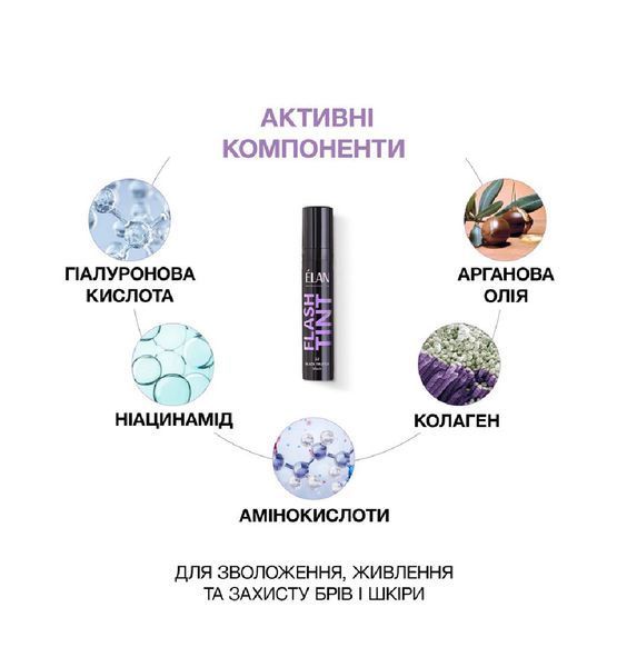 Система прямого фарбування брів  ELAN &laquo;FLASH TINT&raquo; 12 Black Truffle &mdash; Black 0066 фото