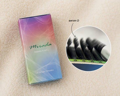 Вії чорні mix D 0.07 чорні Mirada 09 фото