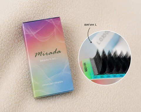 Ресницы черные mix L 0.10 Mirada 011 фото