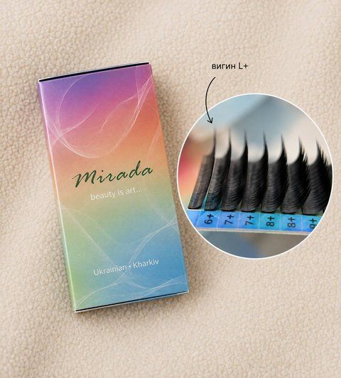 Вії чорні mix L+ 0.10 чорні Mirada 015 фото
