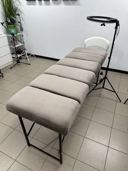 Кушетка Style-60 з поперечным наполнителем "серая пудра", ширина 60 см copy_BC0030 фото