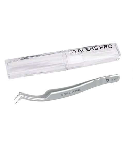 Пінцет професійний для вій L-подібний STALEKS PRO EXPERT 41 TYPE 2 L-40 ЦН000051961 фото